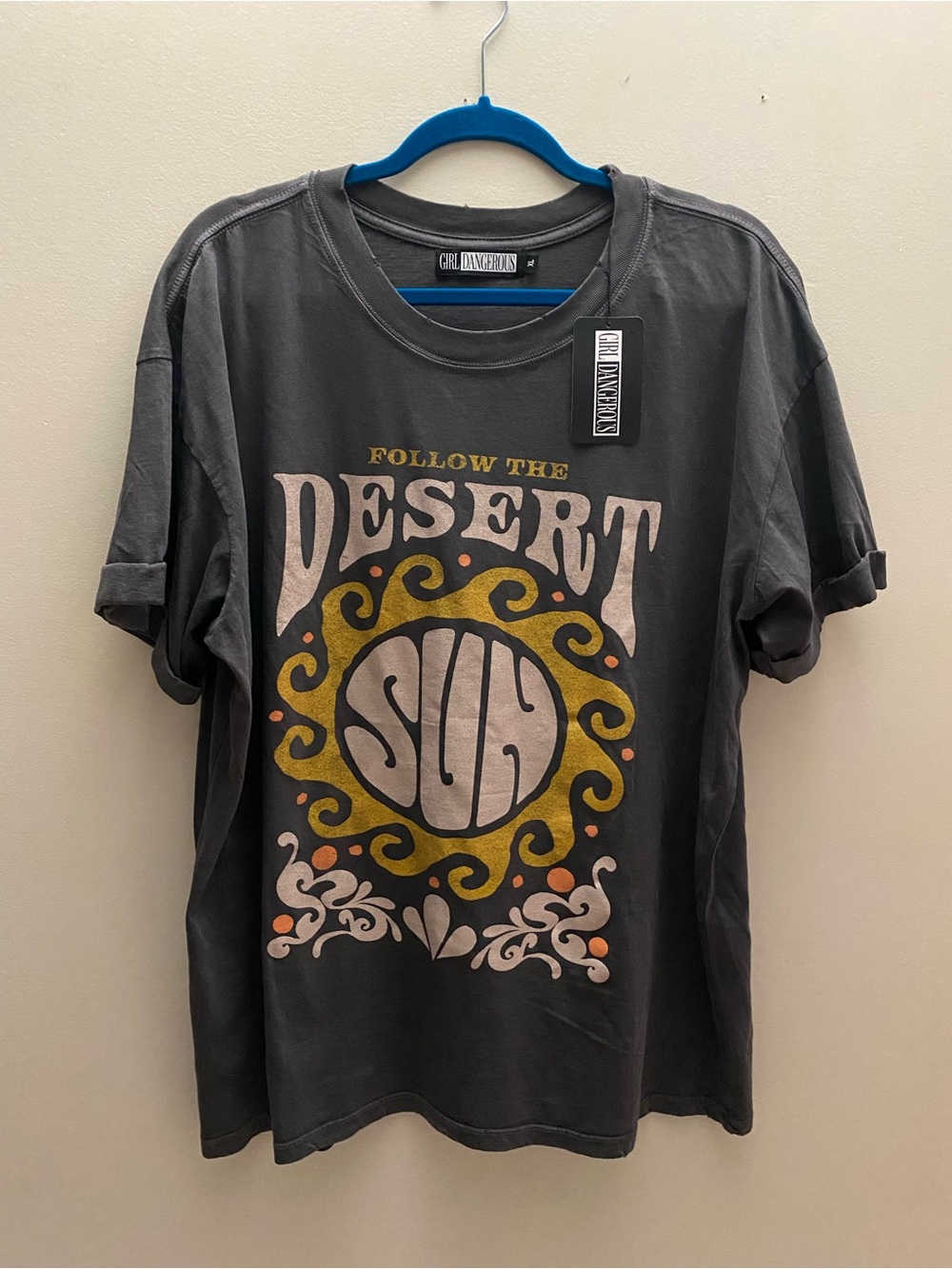 Charcoal 'Follow The Desert Sun' Graphic Tee - Girl Dangerous